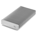 OWC Express 1M2 external SSD drive viewed from the front and angled to the left.