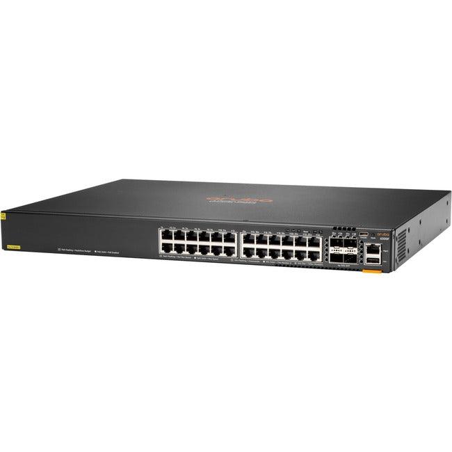 Aruba 6300F 24-port 1GbE Class 4 PoE and 4-port SFP56 Switch