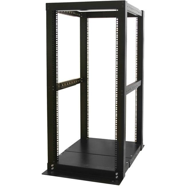 StarTech.com 4 Post Open Frame Rack - 25U Rack Cabinet - Heavy Gauge Mounting Rails - Open Frame - Server Rack (4POSTRACK25)