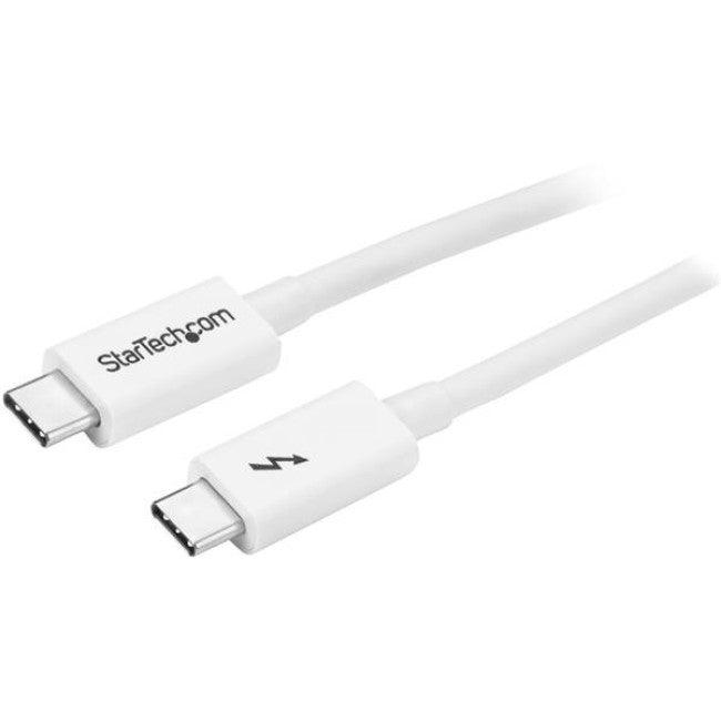 StarTech.com 2m Thunderbolt 3 Cable - 20Gbps - White - Thunderbolt / USB-C / DisplayPort Compatible - Thunderbolt 3 USB-C Cable