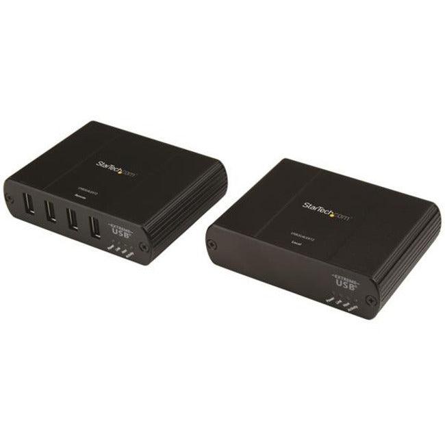 StarTech.com Newer version is USB2G4LEXT2NA - 4 Port USB 2.0 over Gigabit LAN or Direct Cat5e/Cat6 Ethernet Extender System - up to 330 ft