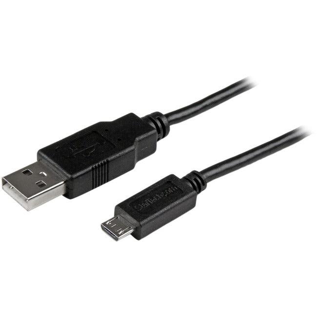 StarTech.com 1 ft Mobile Charge Sync USB to Slim Micro USB Cable for Smartphones and Tablets - A to Micro B M/M