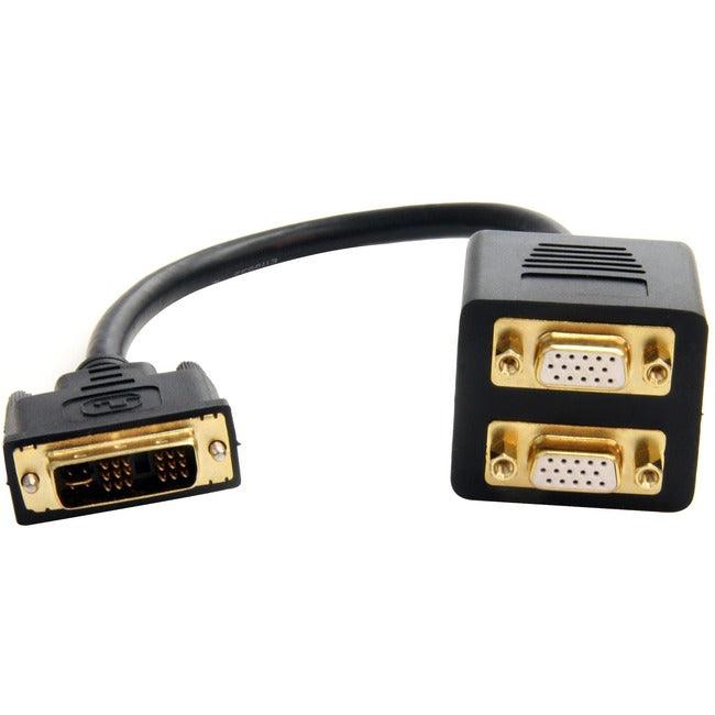 StarTech.com 1 ft DVI-I Analog to 2x VGA Video Splitter Cable - M/F