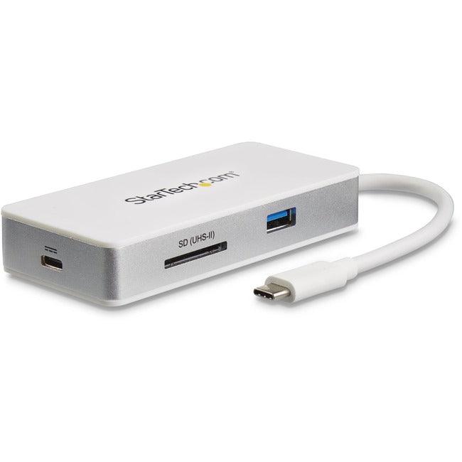 StarTech.com USB C Multiport Adapter - 4K HDMI - SD / SDHC / SDXC Slot (UHS-II) - Power Delivery - GbE - USB 3.0 Port - USB C Adapter - USB C Hub