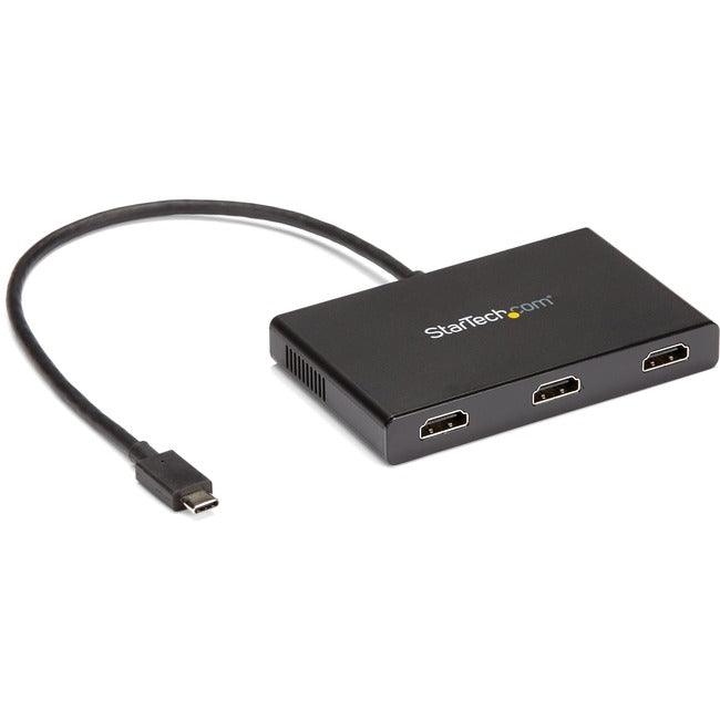StarTech.com 3-Port Multi Monitor Adapter - USB-C to HDMI Video Splitter - USB Type-C to HDMI MST Hub - Thunderbolt 3 Compatible - Windows
