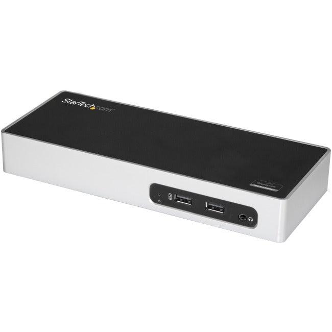 StarTech.com Station d'accueil USB 3.0 - Station d'accueil pour ordinateur portable à deux écrans avec HDMI et DVI/VGA - 6x concentrateurs USB Type-A, GbE - Universel Windows et Mac