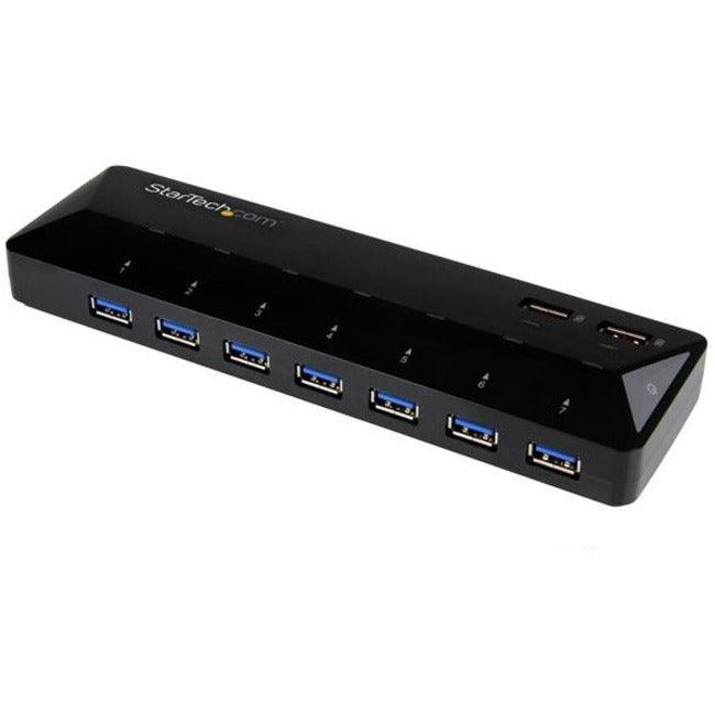 StarTech.com 7-Port USB 3.0 Hub plus Dedicated Charging Ports - 2 x 2.4A Ports - Desktop USB Hub and Fast-Charging Station