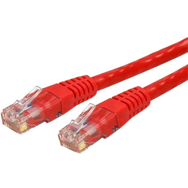 StarTech.com 1ft CAT6 Ethernet Cable - Red Molded Gigabit - 100W PoE UTP 650MHz - Category 6 Patch Cord UL Certified Wiring/TIA