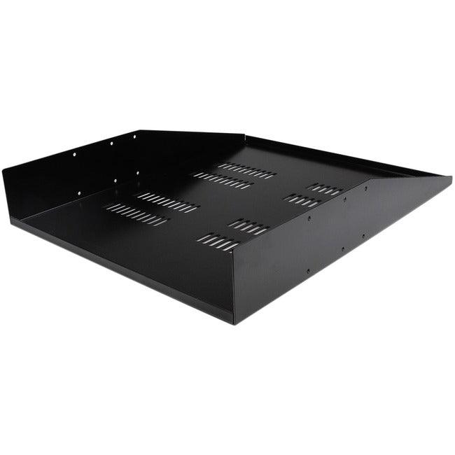 StarTech.com Étagère en porte-à-faux à 2 montants en porte-à-faux à montage en rack ventilé 2U - Étagère d'armoire rack pour serveur à montage central/central - 150 lb/68 kg