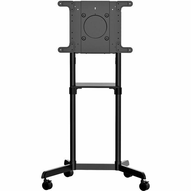 StarTech.com Mobile TV Cart, Portable Rolling TV Stand, 37-70 inch VESA Display Mount (154lb/70kg), Shelf & Storage, Rotate/Tilt Display