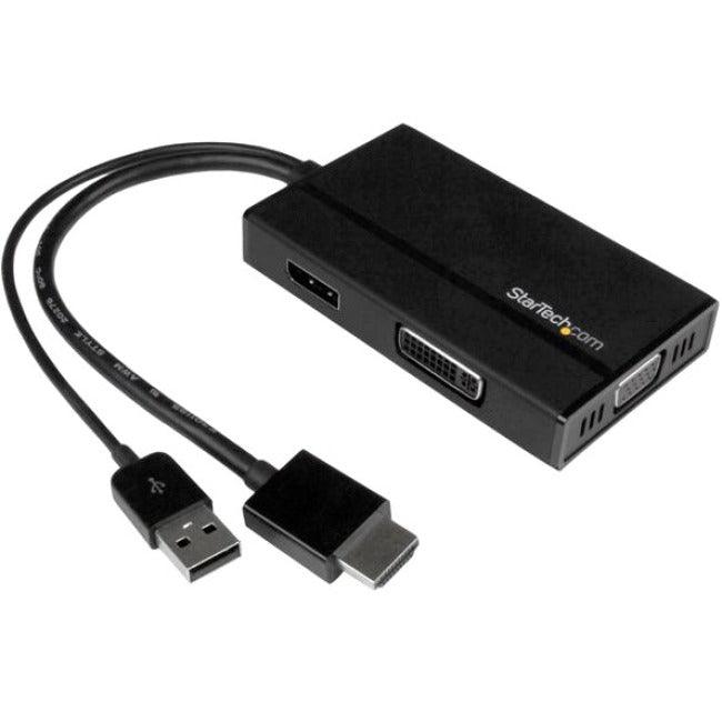 StarTech.com Travel A/V Adapter 3-in-1 HDMI to DisplayPort VGA or DVI - HDMI Adapter - 1920 x 1200