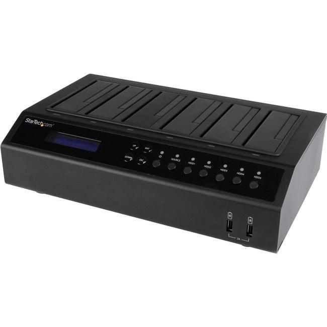 StarTech.com USB 3.0 / eSATA 6-Bay Hard Drive Duplicator Dock - 1:5 HDD / SSD Cloner and Eraser