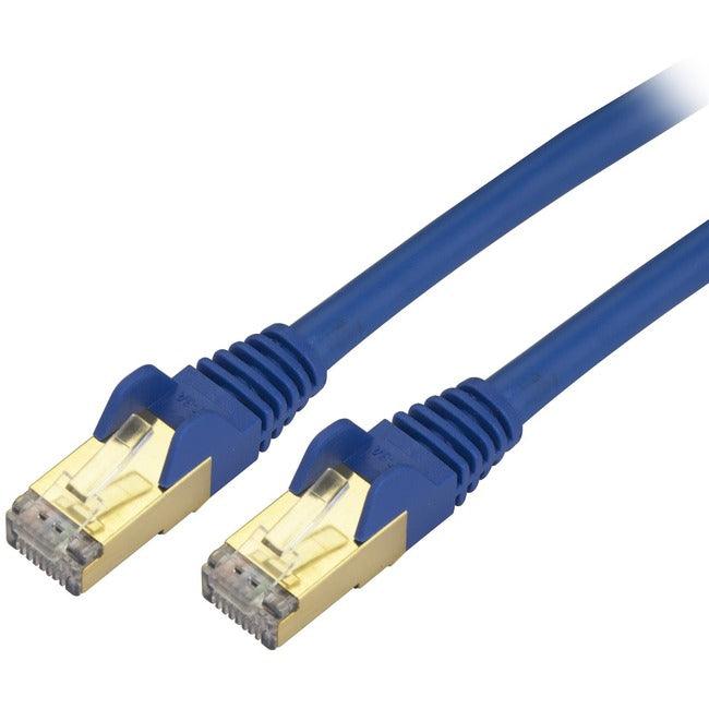 StarTech.com 7 ft CAT6a Ethernet Cable - 10 Gigabit Category 6a Shielded Snagless RJ45 100W PoE Patch Cord - 10GbE Blue UL/TIA Certified