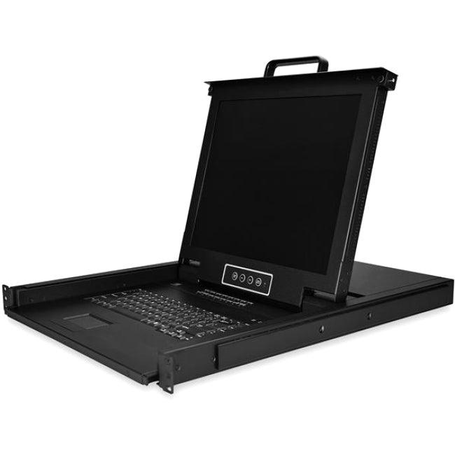 StarTech.com 16 Port Rackmount KVM Console w/ Cables - Integrated KVM Switch w/ 17" LCD - 1U LCD KVM Drawer 50000 MTBF - USB + VGA Support