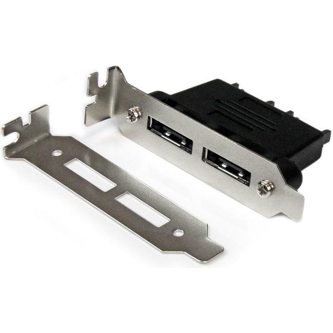 StarTech.com 2 Port Low Profile SATA to eSATA Plate Adapter - F/M