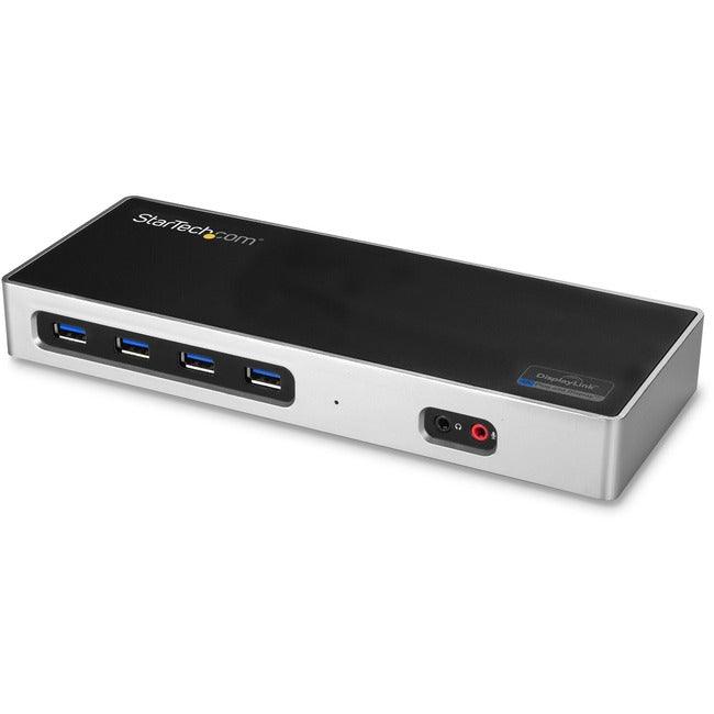 StarTech.com Dual 4K Docking Station - Mac and Windows - USB-A & USB-C Dock - Dual 4K60 DisplayPort & HDMI - USB 3.0 Dock - 6x USB 3.0