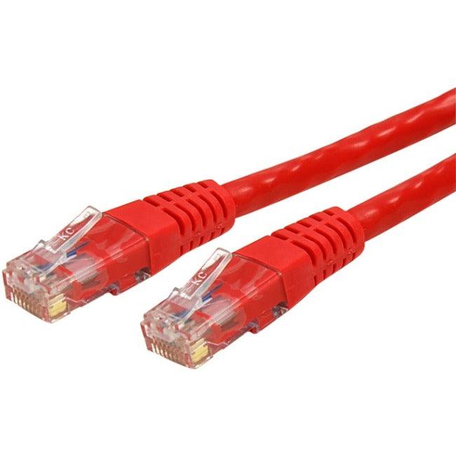 StarTech.com 3ft CAT6 Ethernet Cable - Red Molded Gigabit - 100W PoE UTP 650MHz - Category 6 Patch Cord UL Certified Wiring/TIA