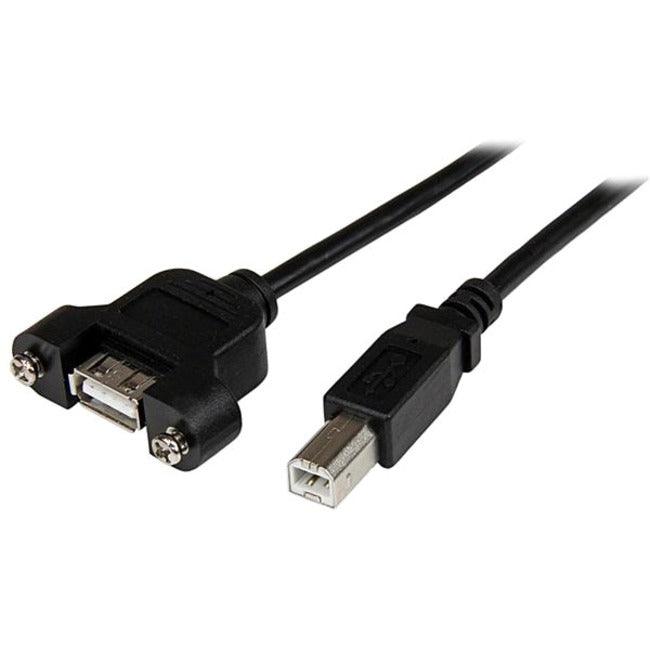 StarTech.com 3 ft Panel Mount USB Cable A to B - F/M