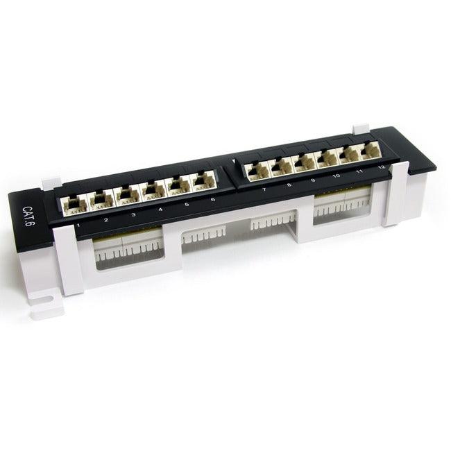 StarTech.com 12 Port 1U Wall Mount Cat 6 110 Patch Panel