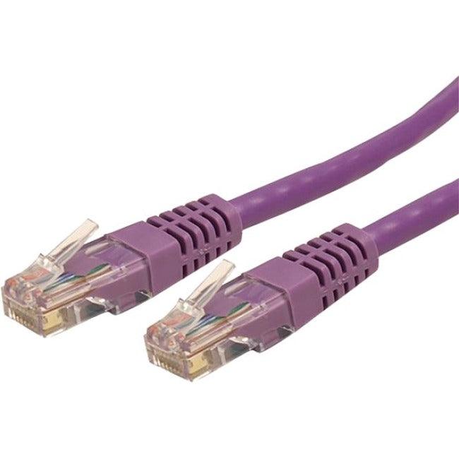 StarTech.com 15ft CAT6 Ethernet Cable - Purple Molded Gigabit - 100W PoE UTP 650MHz - Category 6 Patch Cord UL Certified Wiring/TIA