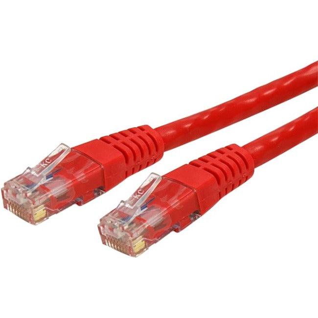 StarTech.com 50ft CAT6 Ethernet Cable - Red Molded Gigabit - 100W PoE UTP 650MHz - Category 6 Patch Cord UL Certified Wiring/TIA