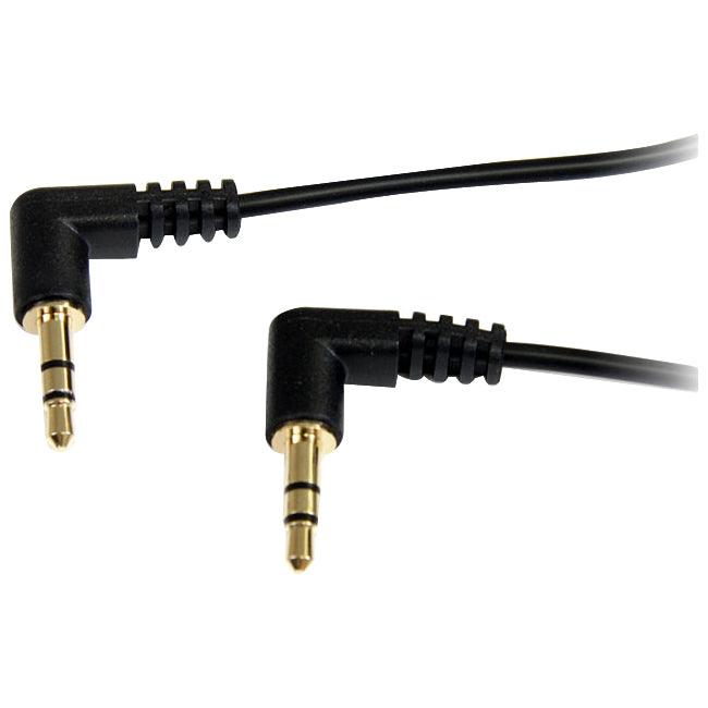 StarTech.com 3 ft Slim 3.5mm Right Angle Stereo Audio Cable - M/M