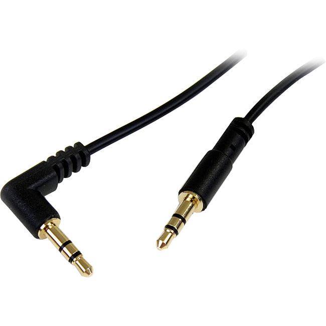 StarTech.com 1 ft Slim 3.5mm to Right Angle Stereo Audio Cable - M/M