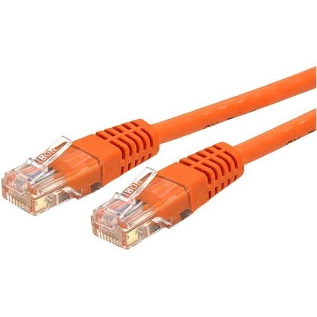 StarTech.com 50ft CAT6 Ethernet Cable - Orange Molded Gigabit - 100W PoE UTP 650MHz - Category 6 Patch Cord UL Certified Wiring/TIA