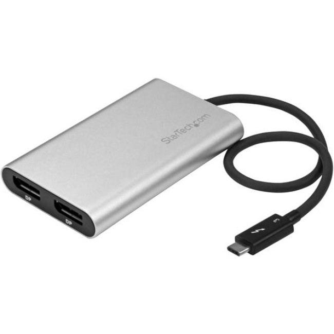 StarTech.com Thunderbolt 3 to Dual DisplayPort Adapter - 4K 60Hz Dual Monitor TB3 DisplayPort 1.2 Video Adapter - Thunderbolt 3 Certified