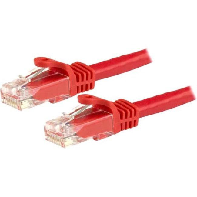 StarTech.com 1ft CAT6 Ethernet Cable - Red Snagless Gigabit - 100W PoE UTP 650MHz Category 6 Patch Cord UL Certified Wiring/TIA