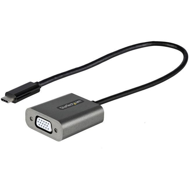 StarTech.com Adaptateur USB C vers VGA, dongle adaptateur USB Type-C vers VGA 1080p, convertisseur vidéo moniteur/écran USB-C vers VGA, câble de 12" de long