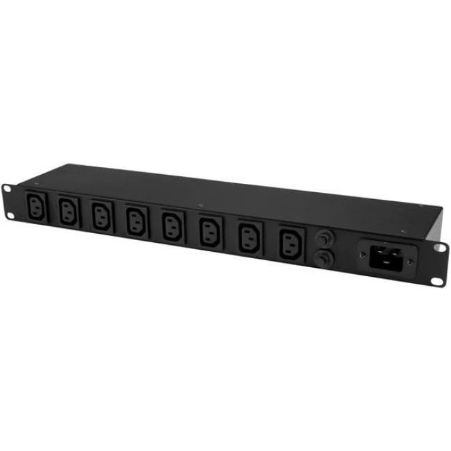 StarTech.com 1U 19" 8 Port Rack Mount PDU, IEC C13 Socket Rackmount Power Supply/ Strip, Horizontal Server Rack Surge Protector 16A 240V