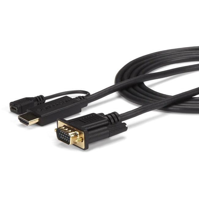 StarTech.com HDMI to VGA Cable - 10 ft / 3m - 1080p - 1920 x 1200 - Active HDMI Cable - Monitor Cable - Computer Cable