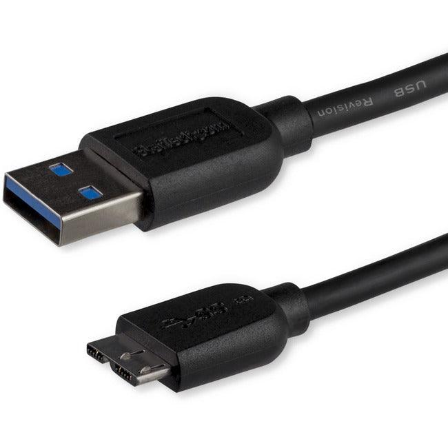 StarTech.com 3m (10ft) Slim SuperSpeed USB 3.0 A to Micro B Cable - M/M