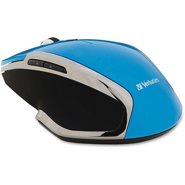 Verbatim Wireless Notebook 6-Button Deluxe Blue LED Mouse - Blue