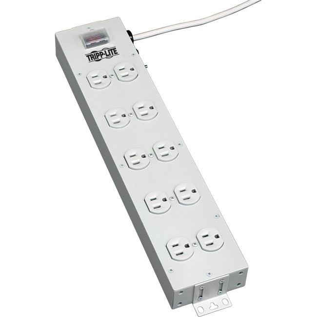 Tripp Lite Power Strip 120V 5-15R 10 Outlet Metal 15' Cord 5-15P - NEMA 5-15P - 10 NEMA 5-15R - 15ft