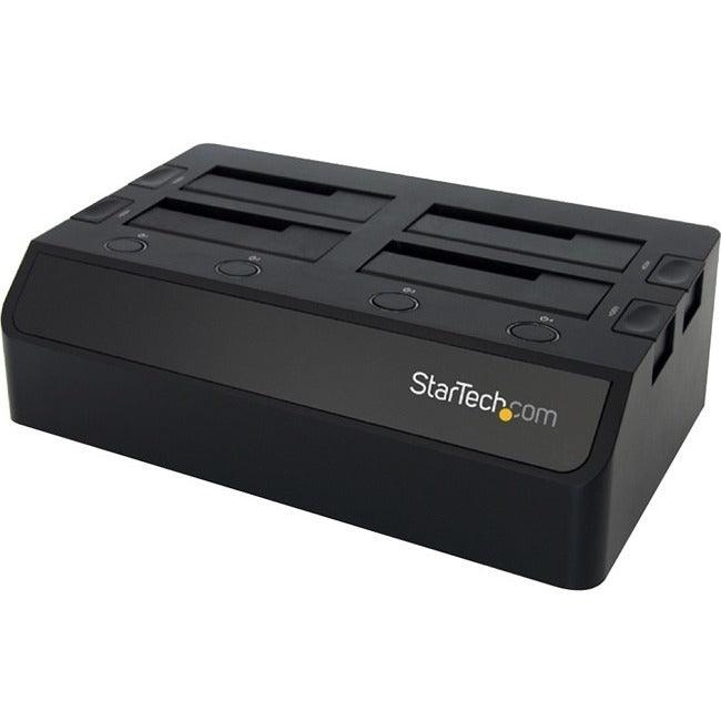 StarTech.com USB 3.0 to 4-Bay SATA 6Gbps Hard Drive Docking Station w/ UASP & Dual Fans - 2.5/3.5in SSD / HDD Dock