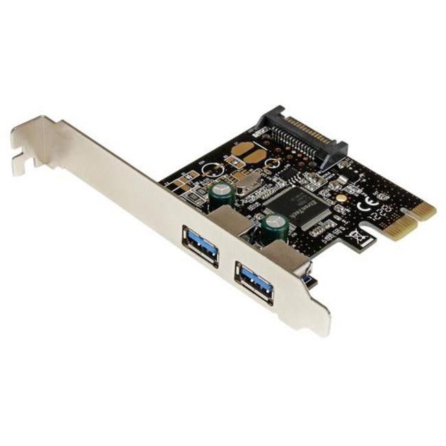 StarTech.com 2 Port PCI Express PCIe SuperSpeed USB 3.0 Controller Card w/ SATA Power