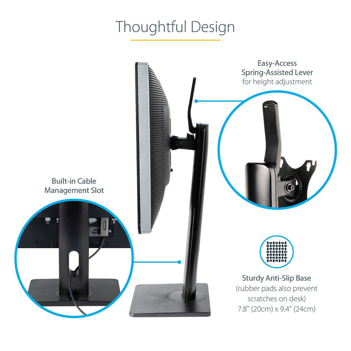 Startech Free-standing Single Monitor Mount Supports A Display Up To 32 Inch (15lb); Vesa