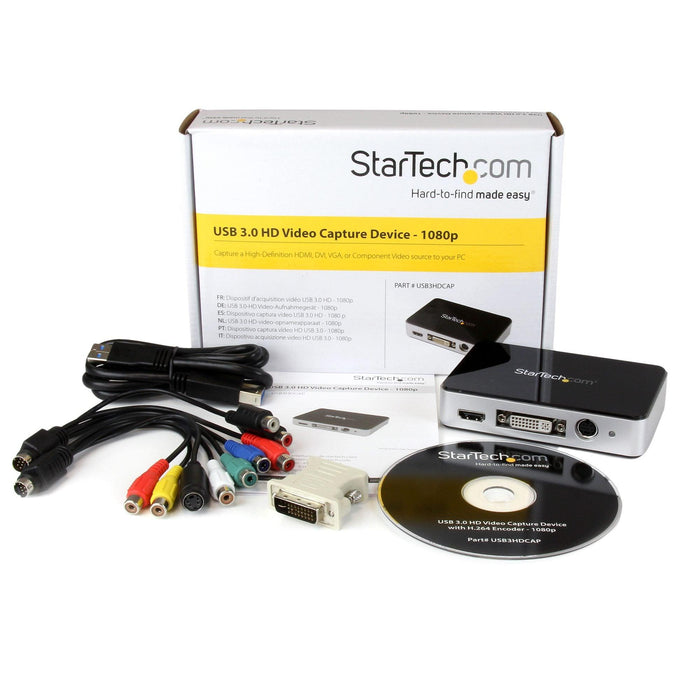 StarTech.com HDMI Video Capture Device - 1080p - 60fps Game Capture Card - USB Video Capture Card - with HDMI DVI VGA