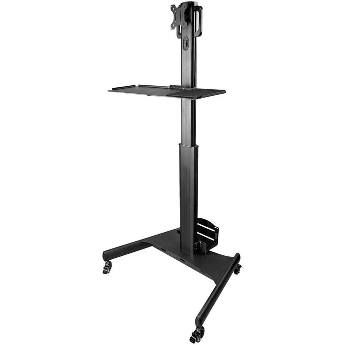 Startech Standing Mobile Workstation Cart Supports 17lb Vesa Monitor (tilt/rotate) - Secu